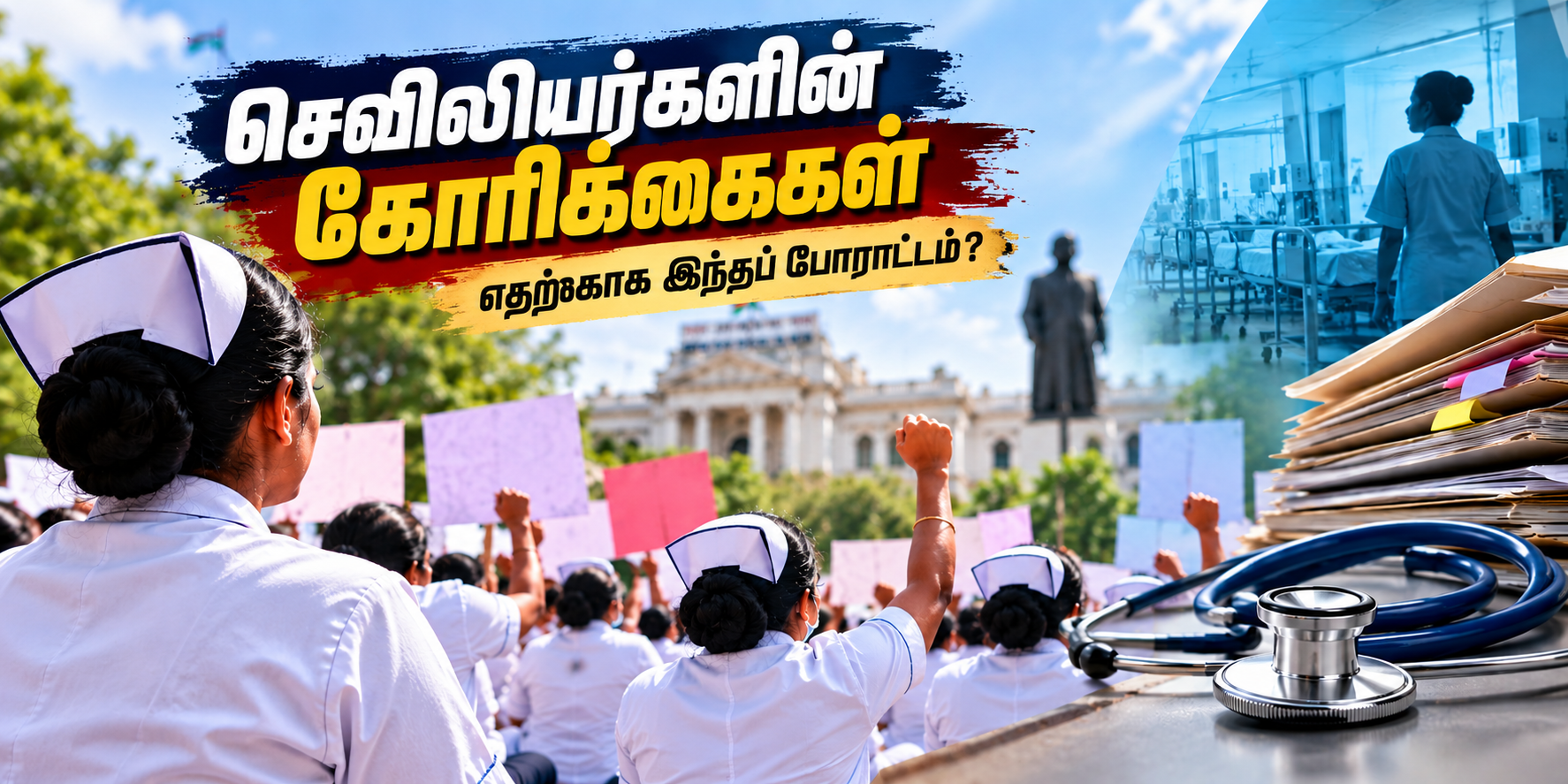 நீண்டகால கோரிக்கைகள்... போராட்டப் பாதையைத் தேர்ந்தெடுத்த செவிலியர்கள்